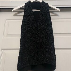 Classiques Entier Black Sleeveless Textured Top Night Out